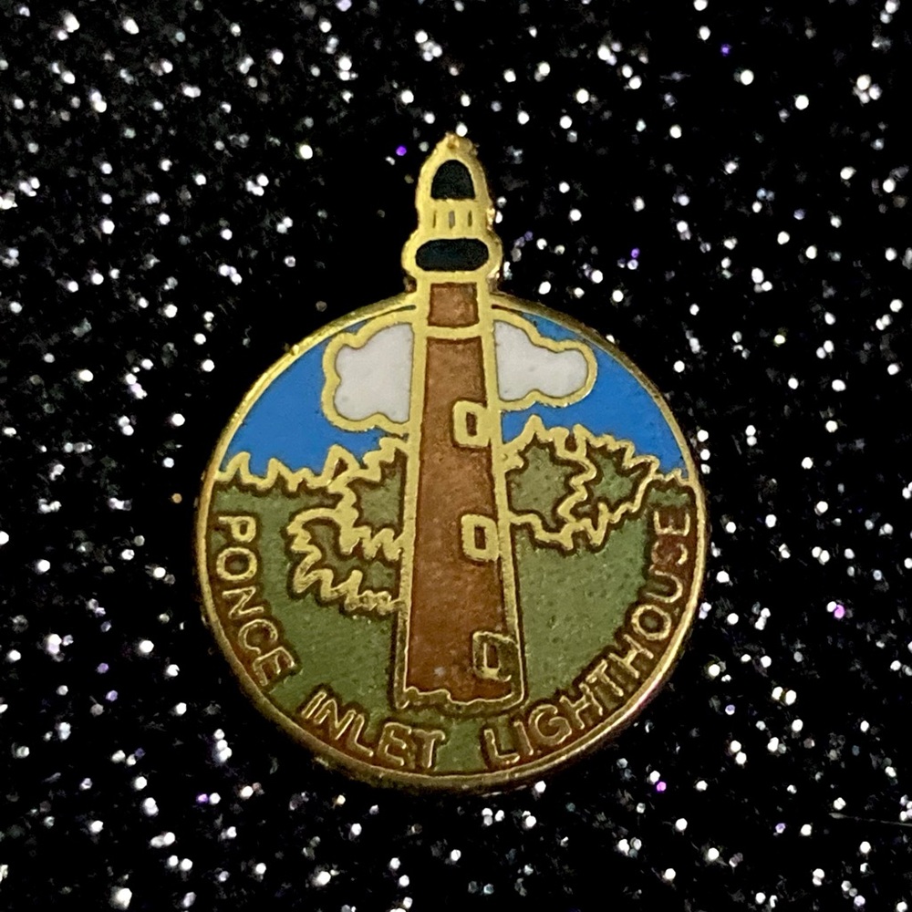Vintage Ponce de Leon Inlet Lighthouse Souvenir Lapel Pin